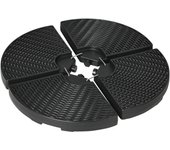 Outsunny Base para Sombrilla de 4 Piezas Soporte para Parasol Rellenable con Arena 68 kg o Agua 52 L para Jardín Patio Terraza Negro