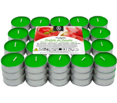 KROWN - Pack 60/100 Velas Perfumadas TeaLights Duración Aproximadamente 4,5 Horas, Velas de Té Aromáticas Baratas Lowcost, Vainilla, Canela, Coco, Floral, Fresa, Fruta Tropical, Frutos rojos del Bosque, Lavanda, Sandia