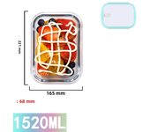 High Borosilicate Glass Lunch Box Microwave Heating Sealed Lunch Bento Boxes Refrigerator Freezer Box Fresh-keeping Soup Bowls