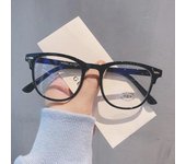 Anti reflective for women's retro square computer glasses with flat frame blue light protection