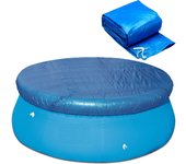 SOMY Refugio redondo para piscina 244 cm - Marco de protección solar de metal y prisma Easy Set - Cobertura de polietileno resistente al polvo Cobertura para piscina