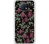 Funda compatible con Xiaomi Redmi Note 9T 5G - tatoo flores efecto bordado