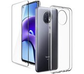 FAMZ Funda Silicona Transparente Xiaomi Redmi Note 9T 5G + Protector Cristal Templado