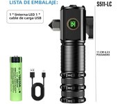 Powerful Mini LED Flashlight High Quality Aluminium Alloy Torch Type-C Rechargeable 18350 Battery With Tail Magnet Flashlight