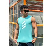 2023 Summer New Trend Men's Pullover Round Neck Mesh Tank Top  Sports Fitness running Top Sleeveless Quick Drying Tank Top