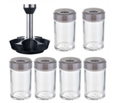 6-Jar Revolving Spice Rack Organizer, Spinning Countertop Herb and Spice Rack Organizer (Spices Not Included)