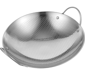 Camping Wok Pan Cooking Frying Pot with Handle Outdoor Cookware Stainless Steel
