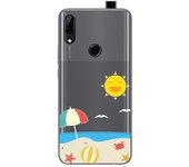 Tumundosmartphone Funda Gel Transparente para Huawei P Smart Z diseño Playa Dibujos