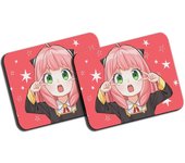 PACK 2 ALFOMBRILLAS MEDIANAS spy x family niña anya kawaii cute mona mousepad raton anime manga seinen super guerrero sagaandroides