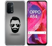Tumundosmartphone Funda Gel Tpu para Oppo A54 5G / A74 5G diseño Barba Dibujos
