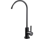 Grifo de Agua Potable, Grifo de ósmosis inversa, grifos de Fregadero de Acero Inoxidable para Cocina, Cepillado (Negro)