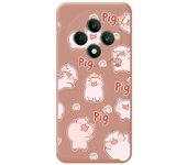 Tumundosmartphone Funda Silicona Líquida Rosa para Oppo Reno 12FS 4G / 12 FS 5G diseño Cerdos Dibujos