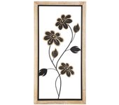 Panel decorativo de metal 3D negro con marco 30x2,5x60 cm