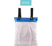HappyFlute New 40*55cm PUL Waterproof Baby Snap Hanging Carrier Travel Sports Clothing Storage Bag Double Pocket Diaper Wet Bag