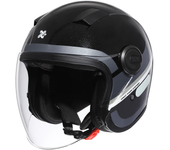Open Motorcycle Helmet 3/4 Jet Half Helmet with Transparent Visor Adult Electric Scooter Helmet for Men Women Helmet Motorcycle