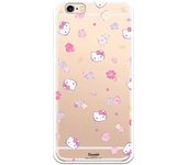 Funda original compatible con iPhone 6 o 6S con un diseño de Hello Kitty Patron Flower