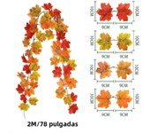 Artificial Maple Leaf Fall Maple Garland Fall Leave Vine for Home Room Decor Garden Wedding Party Halloween Christmas Decoration