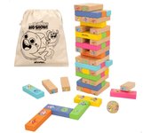 Juego 2 en 1 Baby Shark: Bloques Apilables y Dominó de Madera  Aprende con Diversión y Sostenibilidad  51 Piezas Coloridas  Iniciativa 'Comparte y Recicla'  Ideal para Niños +4" #JuegoDeMadera #BabyShark #AprendizajeDivertido - Color Baby