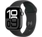 Apple Watch Series 10 GPS Cellular 42 mm Caja de aluminio en negro azabache y correa deportiva negra - Talla S/M