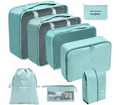 Juego De Bolsas Organizadores De Viaje 7/8/9/10 Pcs Cudos De Empaque Portátiles Para Maleta Ropa Y Zapatos Organizador De Bolsos