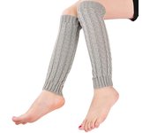 1 par de calentadores de piernas y tobillos para mujer, calentadores de piernas de punto de ganchillo para invierno, calentadores de piernas y rodillas, calcetines