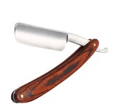 YINTAL Men Shaving Straight Razor Beech Wood Handle Classic Barber Razors Carbon Steel Blade Manual Shaver