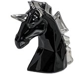 Ceramic Unicorn Sculpture Ornament Unicorn Statue Figure Decor Home Decoration Room Decor for Living Room, Office Desktop, Shelf (Black)