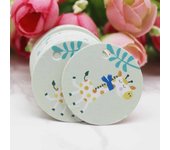 100Pcs Handmade with love /Thank You Flower DIY White Tags Wedding candy Gift Wrapping Paper Hang Paper Tags cookies Supplies