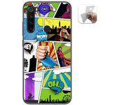 Tumundosmartphone Funda Gel Tpu para Xiaomi Redmi Note 8 (2019/2021) diseño Comic Dibujos