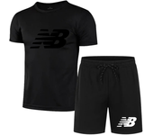 Men's casual fashion summer mesh suit men's quick-drying breathable sports suit short-sleeved T-shirt suit men's jogging suit