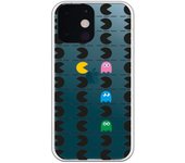 Funda compatible con iPhone 13 Mini - Patron Comecocos Negros Clear