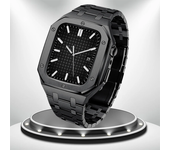 Luxury Modification Kit For Apple Watch Case 9 8 7 45mm 6 5 4 SE 44mm Refit Mod kit Metal Bezel Strap for iWatch 9 8 7 SE 6 5 4