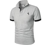 Polo de manga corta para hombre con bordado de verano