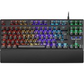 Mars Gaming - MKXTKLBES, Teclado Mecánico Ultra-compacto TKL RGB, Reposamuñecas, Switch OUTEMU SQ Azul, Idioma Español MKXTKLBES