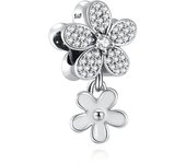 New 925 Sterling Silvering Flower Bees Sunflower Charm of ley 925 Chain Beaded Fit Original Pandora Bracelet DIY Ladies Jewelry