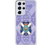 Funda original compatible con Samsung Galaxy S21 Ultra - S30 Ultra - Club Deportivo Tenerife Doble escudo
