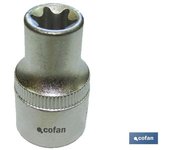 Llave de vaso 1/4 torx hembra e-5