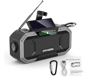 Emergency Sun Power Hand Crank Radio 5000mAh Power Bank Charger Flash Light Outdoor Camping Survival Radio