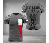 Men's T-Shirt Summer Short Sleeve 3D Printed Poland Soldier Veteran Harajuku Loose Top T-Shirt Men's Oversized Clothing 6XL