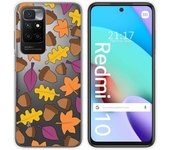 Funda Silicona Transparente para Xiaomi Redmi 10 (2021/2022) diseño Otoño Dibujos