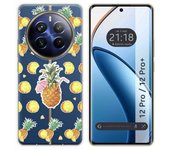 Tumundosmartphone Funda Silicona Transparente para Realme 12 5G / 12x 5G diseño Piña Dibujos