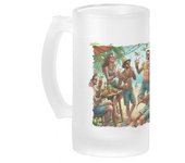 MERCHANDMANIA JARRA CERVEZA CRISTAL chiringuito playa amigos fiesta verano beach club esmerilada esmerilado 500ml