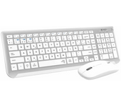 Subblim Prestige Combo Multidispositivo Teclado Inalámbrico   Ratón Plata/Blanco