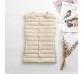 2024 New Spring Autumn Fashionable Outerwear Warm Vests Light Down Women Waistcoat Portable Warm Sleeveless Liner Casual