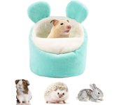 Cama para cobayas, cama para hámster, cama para animales pequeños, ropa de cama cálida para conejos, casa acogedora para mascotas en invierno, jaula suave para esconderse
