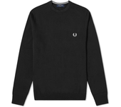 Fred Perry Classic Crew Neck Jumper Black