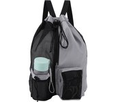 Swim Bag Mesh Drawstring Backpack with Wet Pocket Multipurpose Lightweight Beach Backpack for Swimming, Gym, and Workout Gear