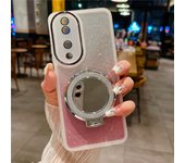 Mirror Glitter Case For Huawei P70 P60 P50 P40 P30 Nova 12 11 10 9 SE Mate 60 50 40 30 20 Pro Stand Holder Bracket Bling Cover