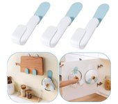Soporte para tapa de olla, montado en la pared, ABS, autoadhesivo, ajustable, organizador para tapa de olla, almacenamiento de tabla de cortar (juego de 3)