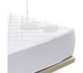 Protector de Colchón Impermeable Cubre Colchón Ajustable,丨Blanco丨Camas de 90/105/135/150 cm丨Confort y Transpirabilidad丨Certificación OEKO-TEX丨Funda Ajustable con GomaFunda Protectora de Colchón para Dormitorio